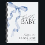 Cuaderno Boletines Baby Shower Chica Pastel Blue Coquette B<br><div class="desc">Eleva tu ducha de bebé con esta decoración Fiesta de Coquette Blue Bow. Este diseño atemporal añade un toque de elegancia y encanto a cualquier evento, con un arco muy bien hecho y adornado con delicados tonos azules. Esta colección impresionará a sus invitados y creará recuerdos duraderos y será perfecta...</div>