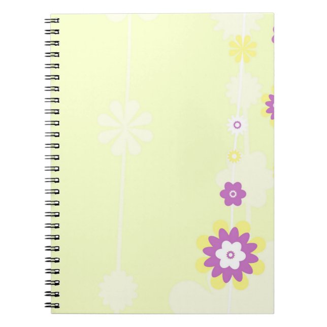 Cuaderno Boletines para portátiles de flores amarillas (Frente)