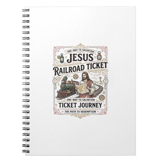 Cuaderno Boleto De Ferrocarril De Jesús Viaje Boleto De Fer (Frente)