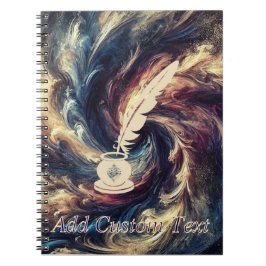 Cuaderno Bolígrafo Pluma Arte Abstracto Moderno