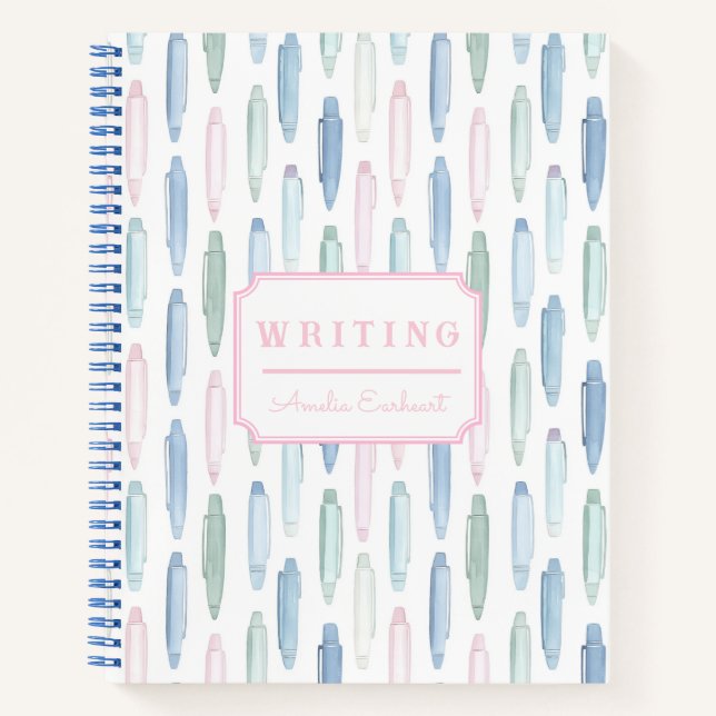 Cuaderno Bolígrafos pastel (Anverso)