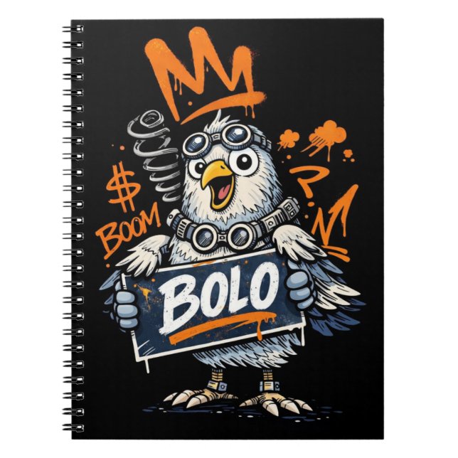 Cuaderno Bolo Graffiti Bird Spiral Notebook (Frente)