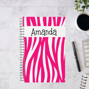 Cuaderno Bolsa de dibujo de animal impreso ondulado rosa ca