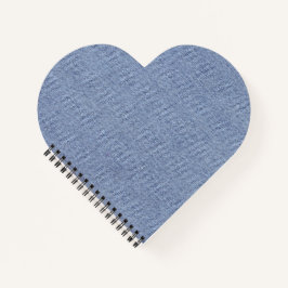 Cuaderno Bolsa de mezclilla azul claro de corte y estampado