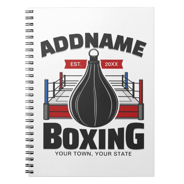 Cuaderno Bolsa de velocidad del gimnasio Boxer Ring ADD NAM (Frente)