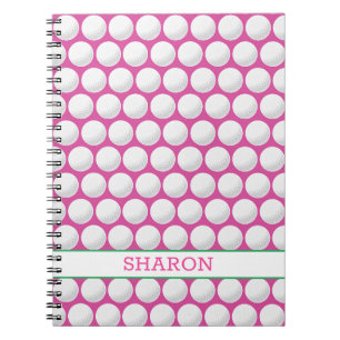 Cuaderno Bolsas de golf Nombre Blanco Verde Rosa