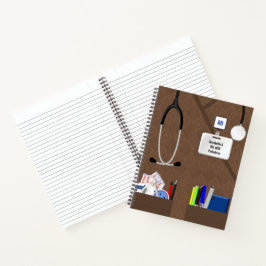 Cuaderno Bolsillos de enfermería en crubos marrones persona