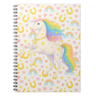 Cuaderno Bolso de libros Caballos Arcoíris para Niños — Coo