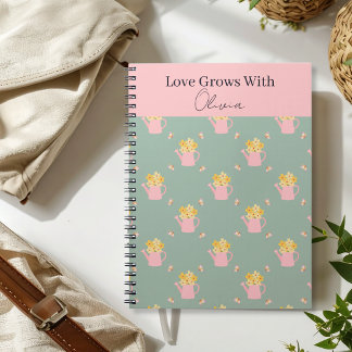 Cuaderno Bolso Floral Personalizado Crece con Amor