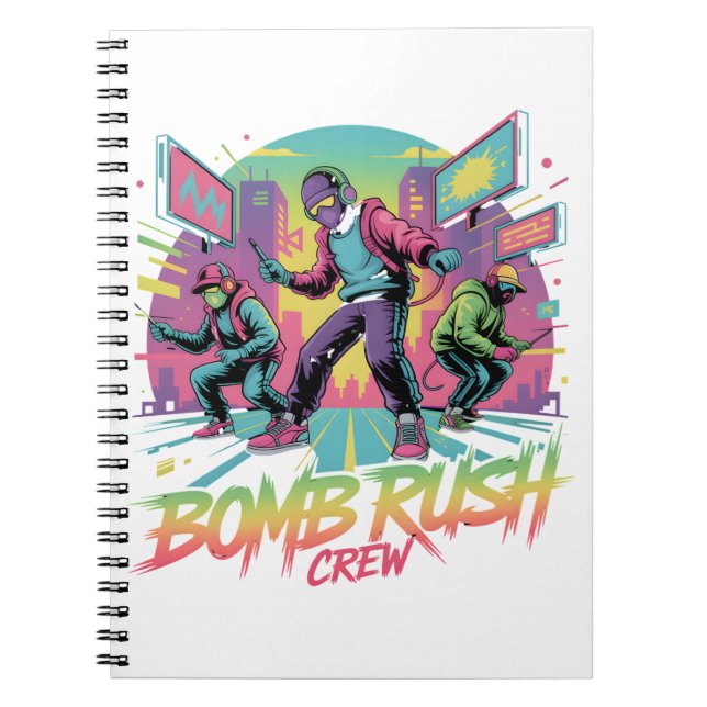 Cuaderno Bomb Rush Cyberfunk – Neon Street Rebellion (Frente)