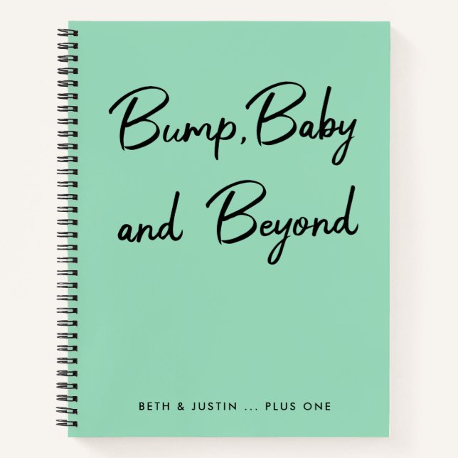 Cuaderno Bomba, bebé y más allá | Mint Green Baby Journal (Anverso)