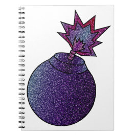 Cuaderno Bomba de galaxia purpurina