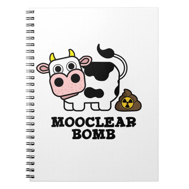 Cuaderno Bomba Mooclear Funny Cow Pun (Frente)