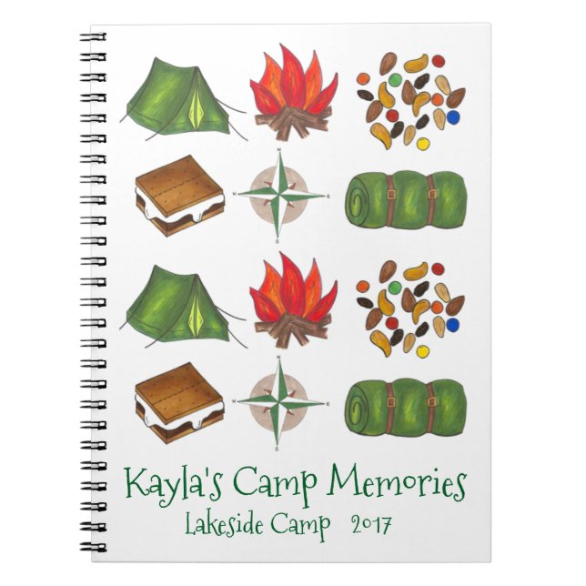 Cuaderno Bomba personalizada de campamento de verano para a (Frente)