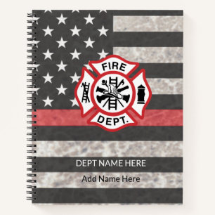 Cuaderno Bombardero Delgado de Línea Roja Personalizado