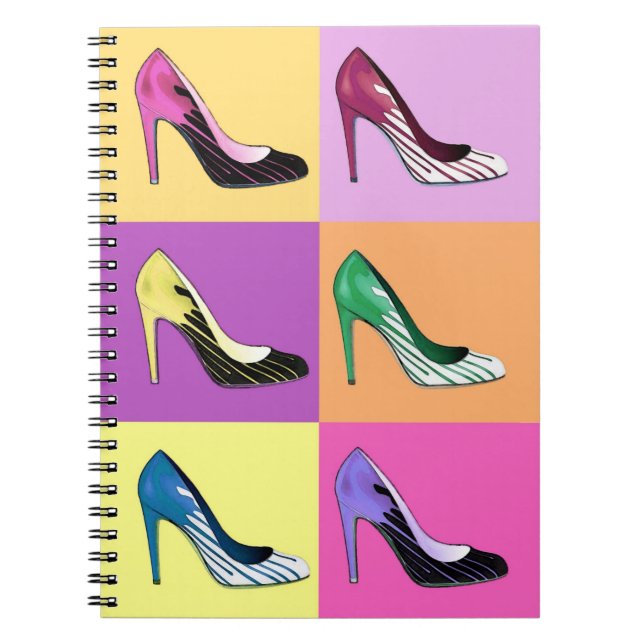 Cuaderno Bombas Pop Art Stiletto / zapatos / tacones altos (Frente)