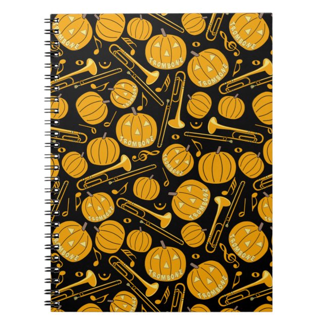 Cuaderno Bombeo Trombone Music Notes Notebook (Frente)