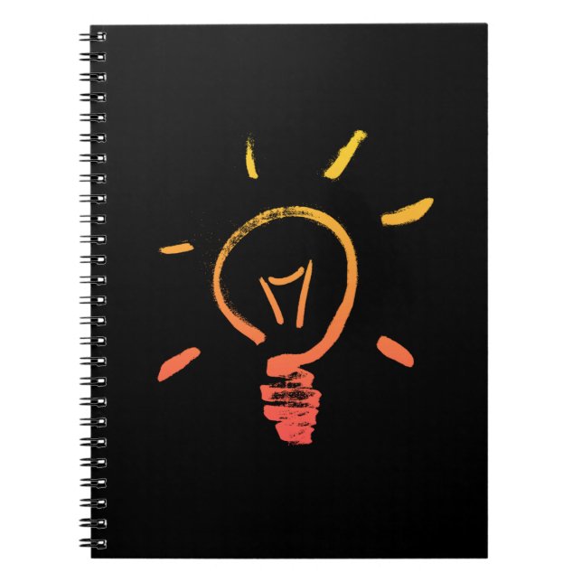 Cuaderno Bombilla de luz retro bombilla eléctrica inteligen (Frente)