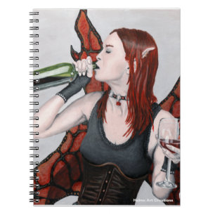 Cuaderno Bombilla de vino de hadas mágicas Bombilla de espi