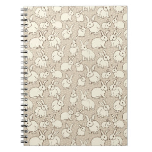 Cuaderno Bonanza de conejitos de peluche - patrón. 