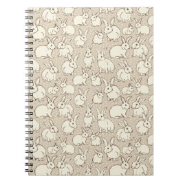 Cuaderno Bonanza de conejos Bunny Cuddly - patrón. 