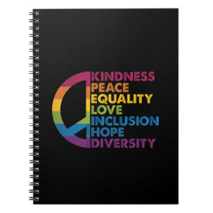 Cuaderno Bondad Paz Igualdad Amor Inclusión Esperanza Diver