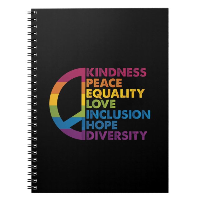 Cuaderno Bondad Paz Igualdad Amor Inclusión Esperanza Diver (Frente)