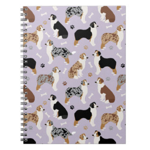 Cuaderno Bones pastores australianos y bloc de notas
