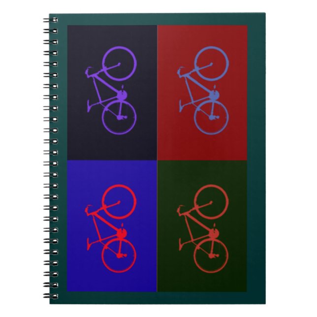 Cuaderno bonita bicicleta. ciclismo. (Frente)