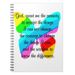 CUADERNO BONITA MARIPOSA SERENIDAD DISEÑO DE ORACIONES