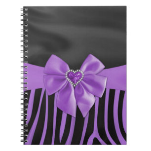 Cuaderno Bonita moda elegante efectos de tela seda de cebra