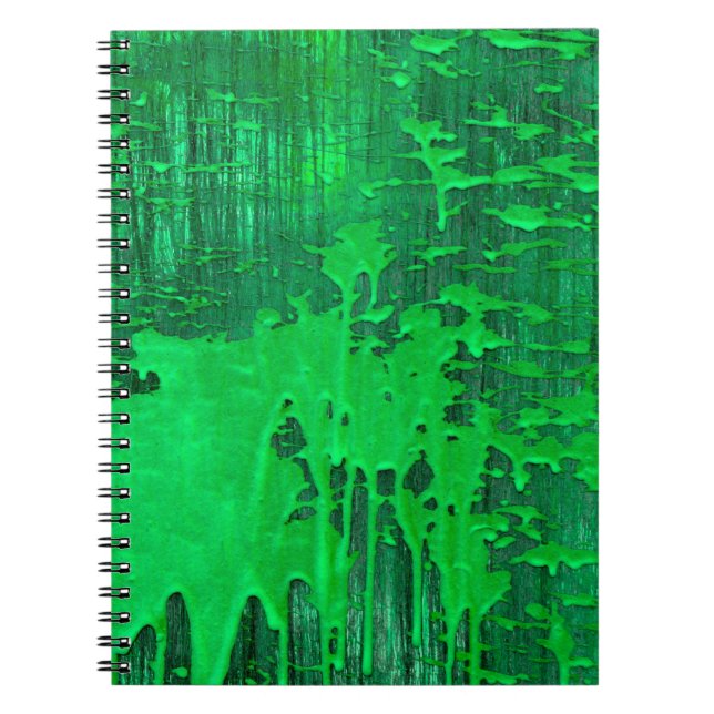 Cuaderno Bonita superficie verde antigua con textura de got (Frente)