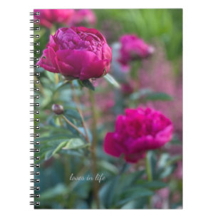 Cuaderno Bonitas Peonies De Jardín Profundo