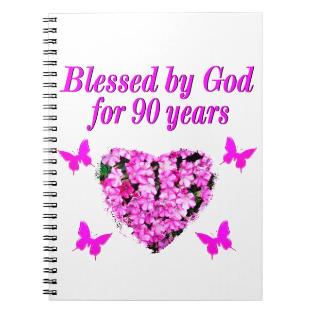 CUADERNO BONITO 90.ª FLORAL DE CUMPLEAÑOS (Frente)