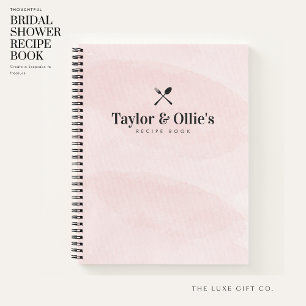 Cuaderno Bonito acuarela Rubor Pink Couples Blank Receta
