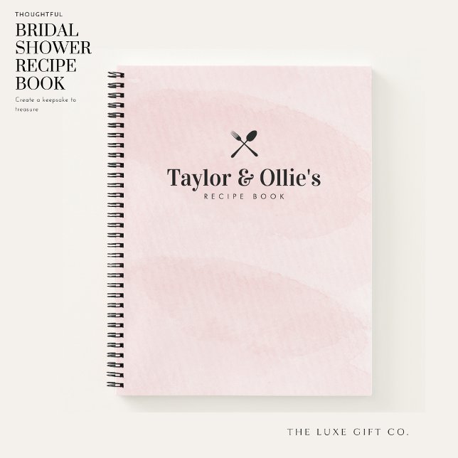 Cuaderno Bonito acuarela Rubor Pink Couples Blank Receta (Subido por el creador)