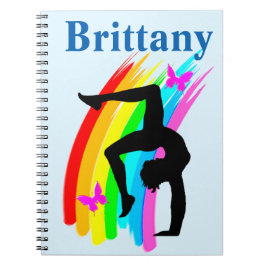 CUADERNO BONITO AZUL DE RAINBOW PERSONALIZADO GYMNAST JOURN