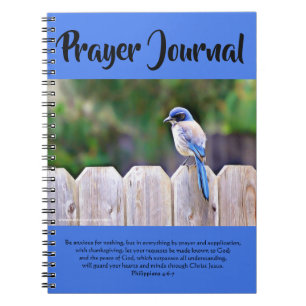 Cuaderno Bonito Bluebird En Fence Prayer Journal