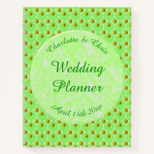 Cuaderno Bonito Boda Primavera Flor de Apple y manzanas