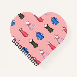 Cuaderno Bonito Cóctel Vestidos Estilo Mostonista Rosa