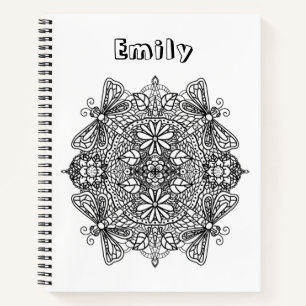 Cuaderno Bonito Color Me Dragonfly Mandala