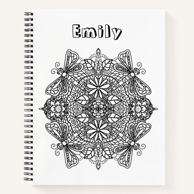 Cuaderno Bonito Color Me Dragonfly Mandala (Anverso)