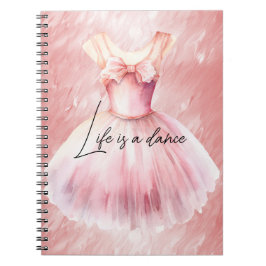 Cuaderno Bonito con vestido de ballet rosado