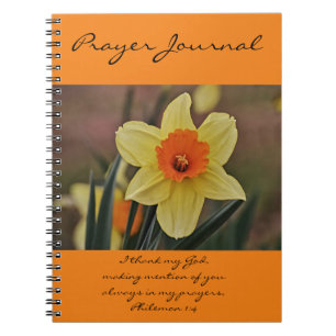 Cuaderno Bonito Daffodil Prayer Philemon 1:4
