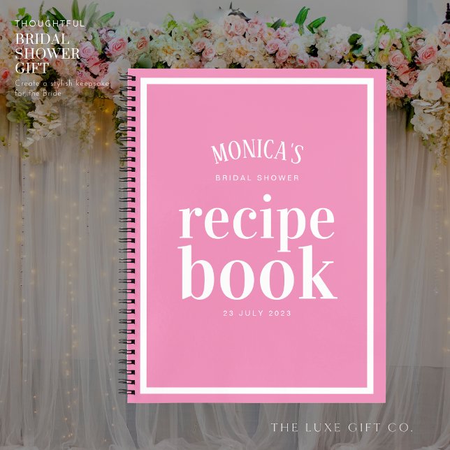 Cuaderno Bonito de moda Receta de ducha de novia rosa y bla (Subido por el creador)
