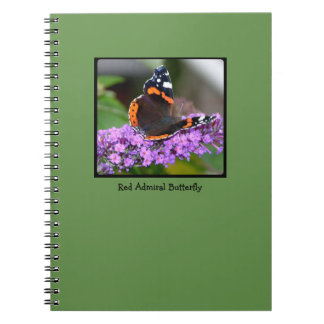 Cuaderno bonito del almirante rojo mariposa