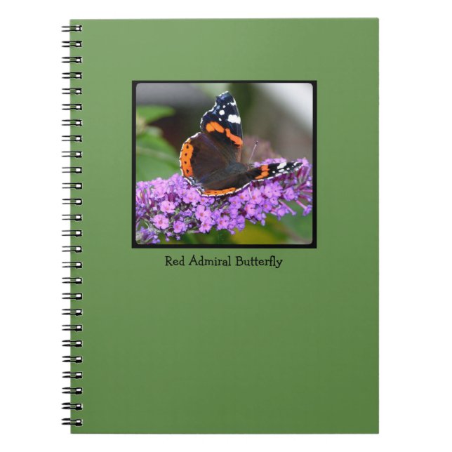 Cuaderno bonito del almirante rojo mariposa (Frente)