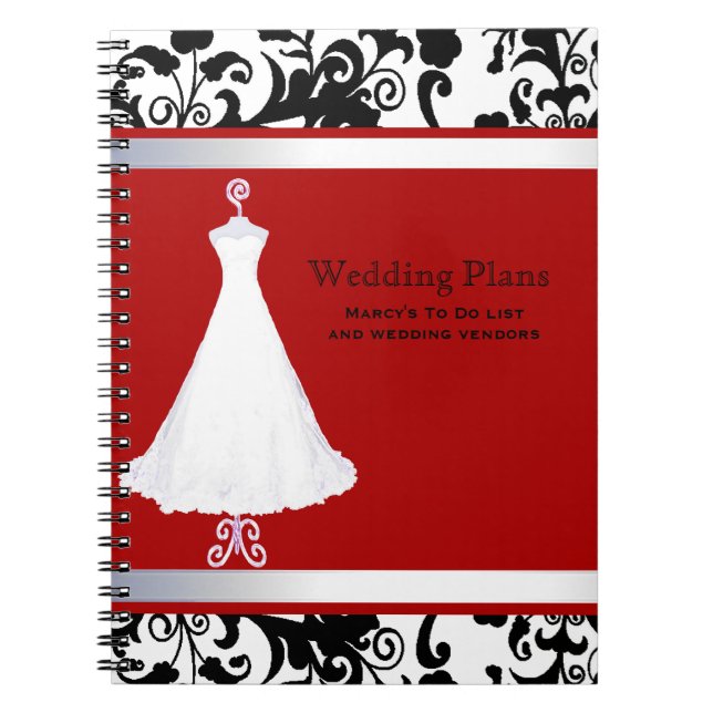 Cuaderno bonito del planificador de la boda (Frente)