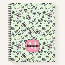 Bonito Doodle Daisy Flowers Cute Pattern Monograma