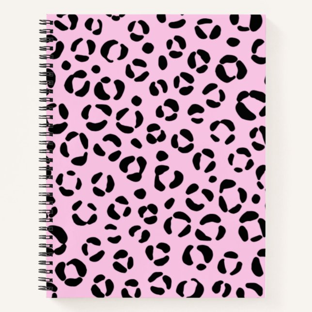 Cuaderno Bonito en Impresión de Animal Rosa (Anverso)